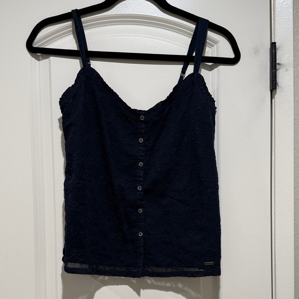 Hollister Midnight Blue Button-Up Camisole